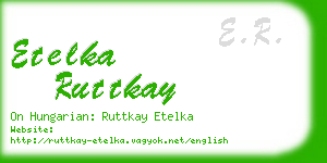 etelka ruttkay business card